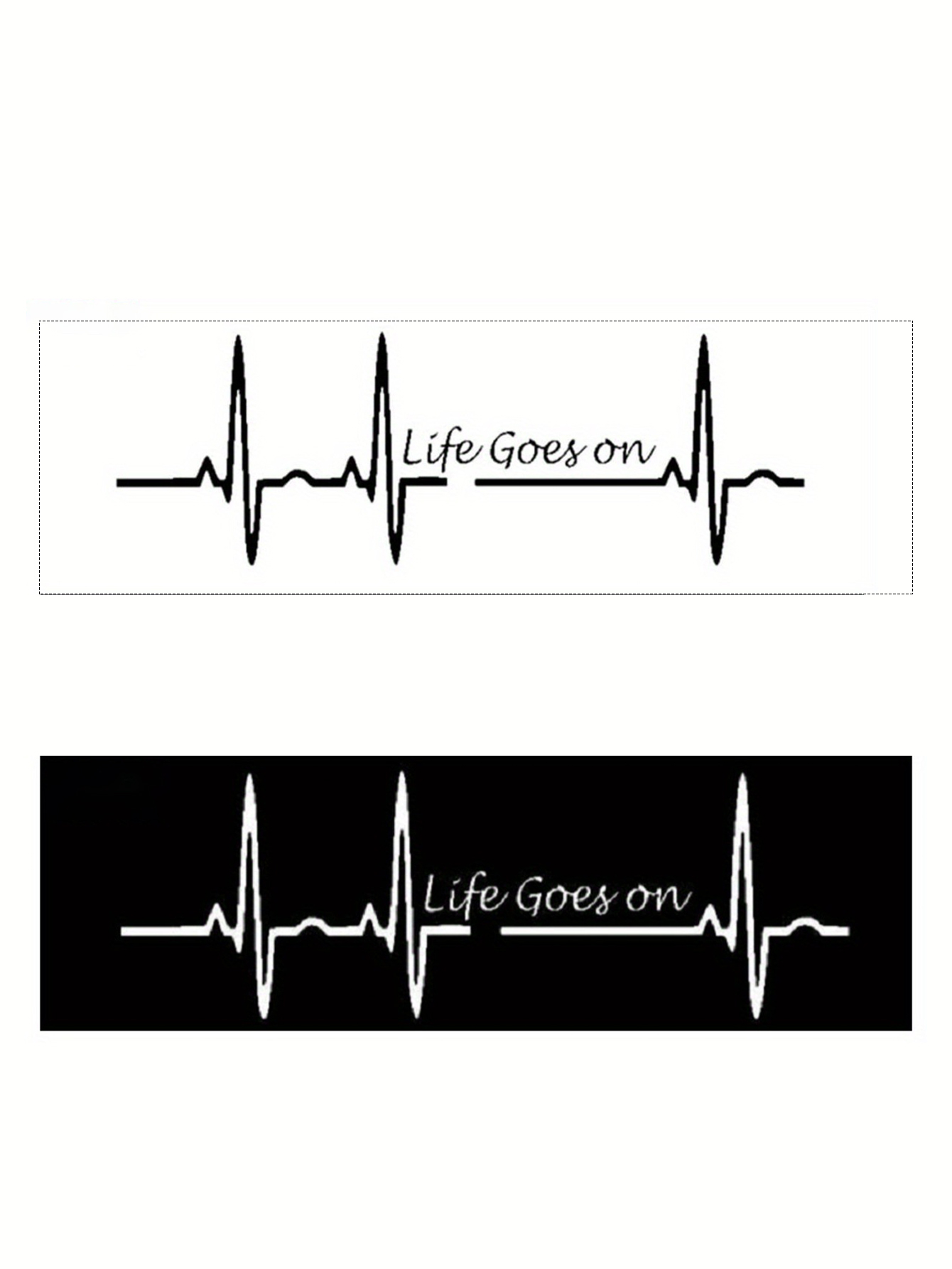 Customized ECG Pattern Car Sticker Decal